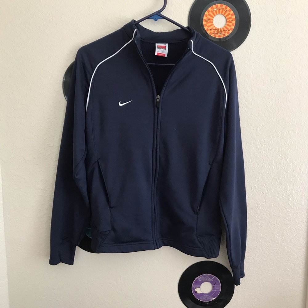 Women’s Blue and White Nike Track Jacket